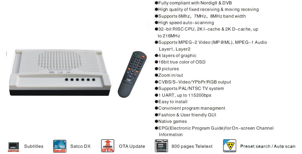 Digital TV Receiver with High-Speed Auto-Scanning