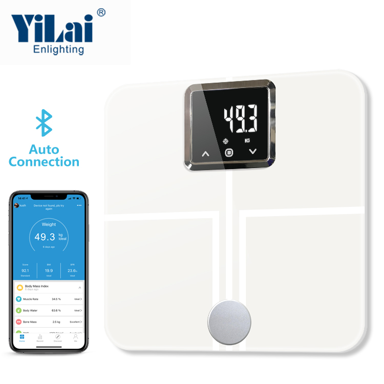 New arrivial 180kg smart LED display tempered glass digital weighing bluetooth body scale - Image 3