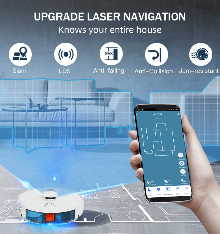Laser navigation and mapping interface