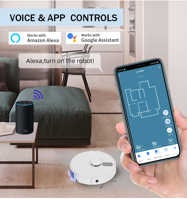 Smart app interface and voice control setup