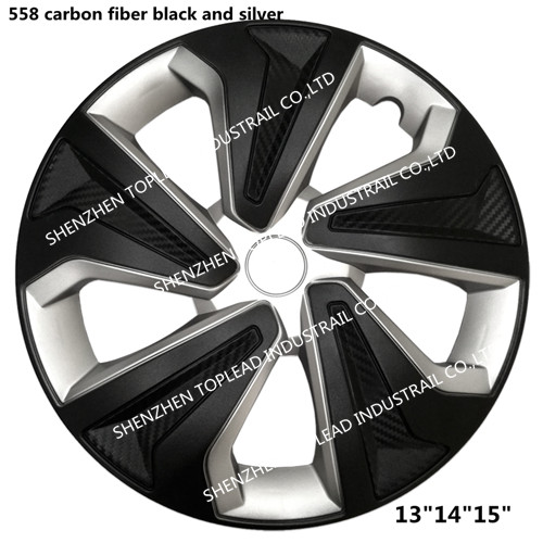 Black and silver wheel cover set