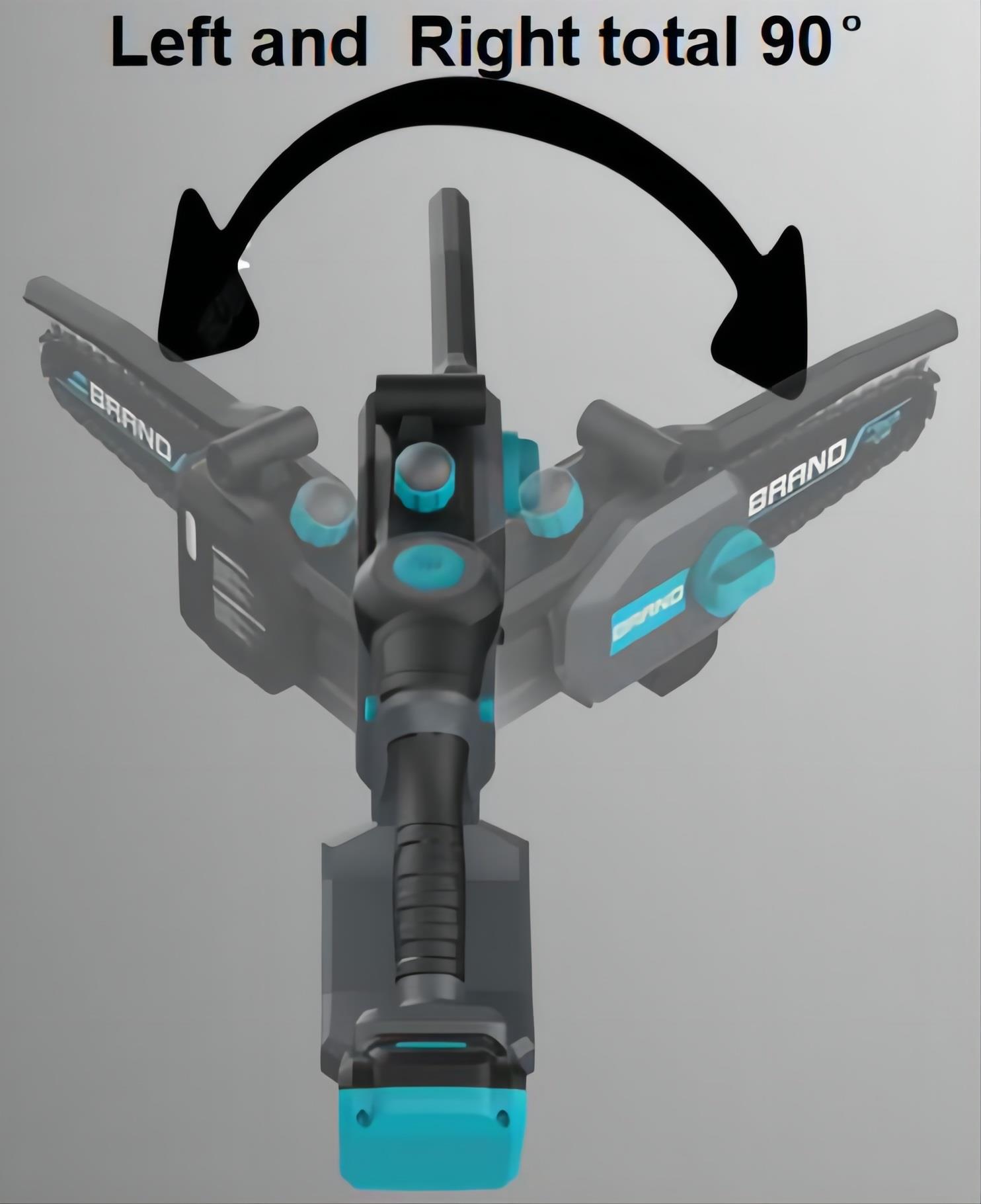 Chainsaw handle rotating left and right