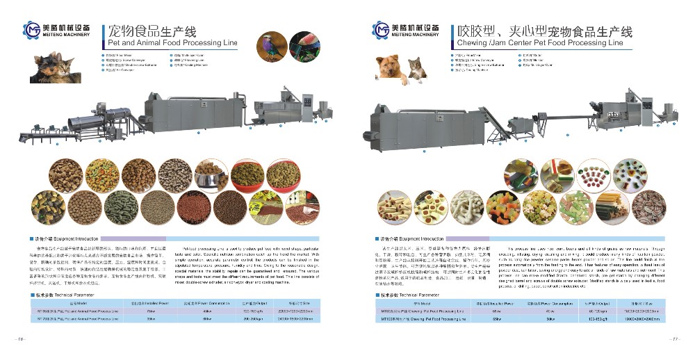 Overview of pet food processing line machinery