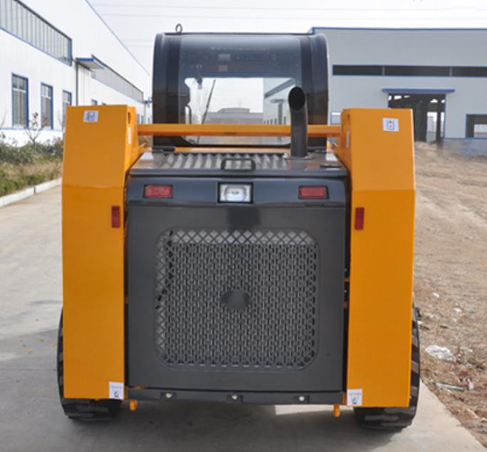 Mini skid steer loader on a construction site