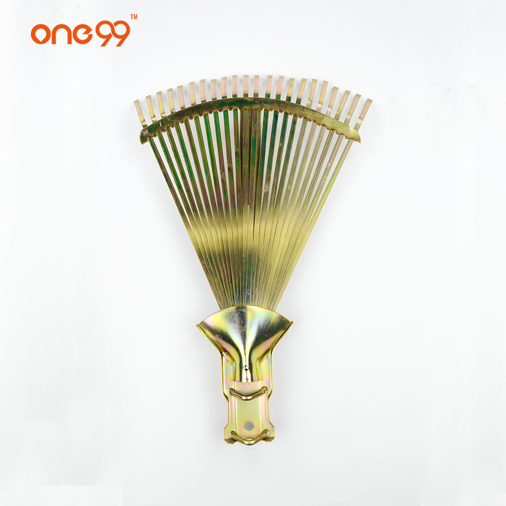 Adjustable Galvanized Steel Leaf Rake with 22 Teeth