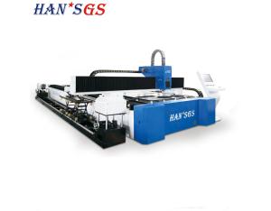 Close up of the laser cutting machine in operation