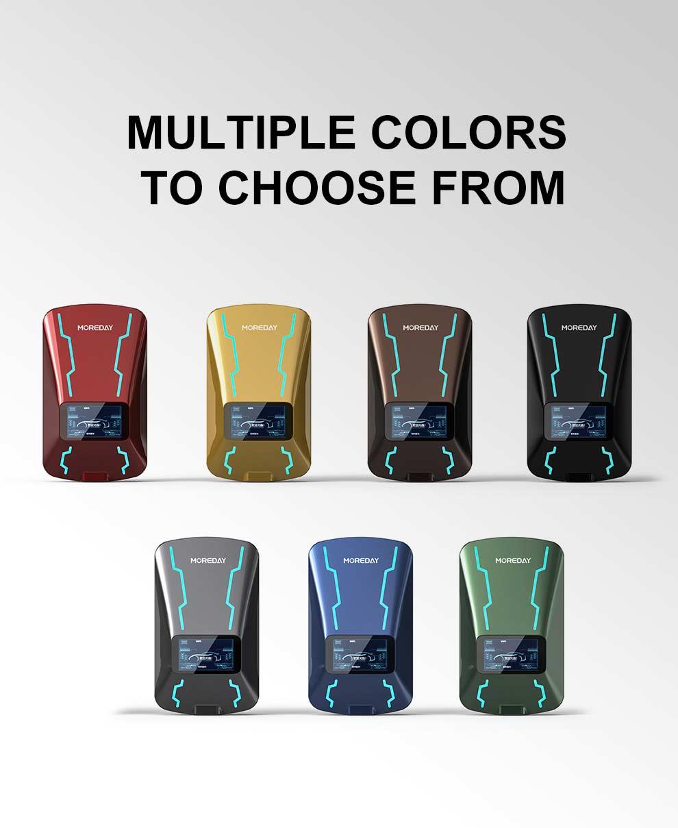 Wall-mounted EV charger unit with modern aesthetic