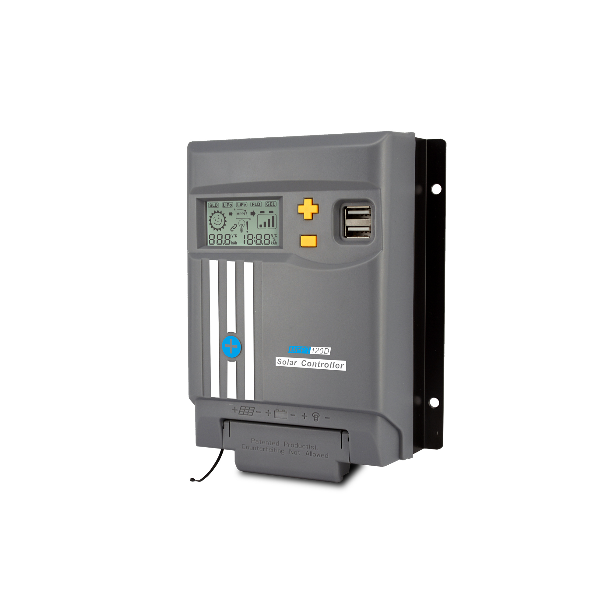 New design LCD display 20A 30A 40A MPPT solar charge controller USB output - Image 3