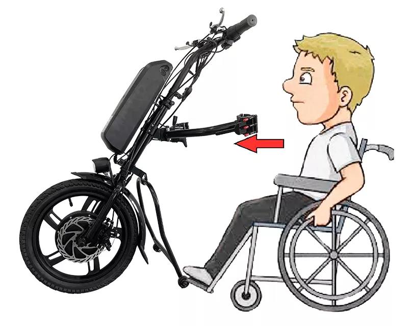 New Fashion cnebikes high speed 36v 500w foldable electric handcycle for manual wheelchair - Image 2