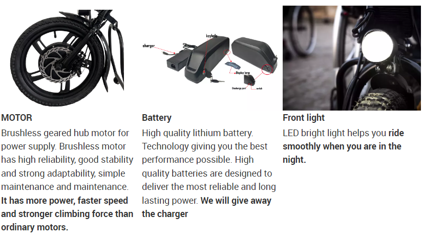 Brushless motor and battery components