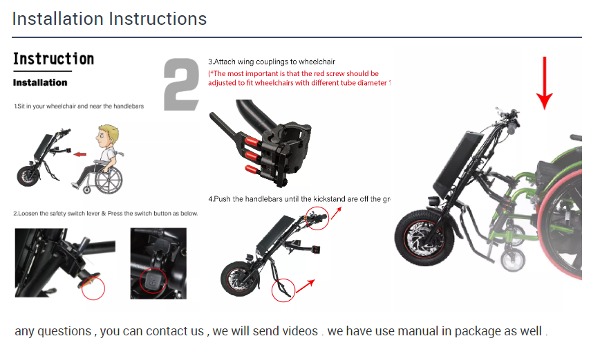 Illustration of installation instructions