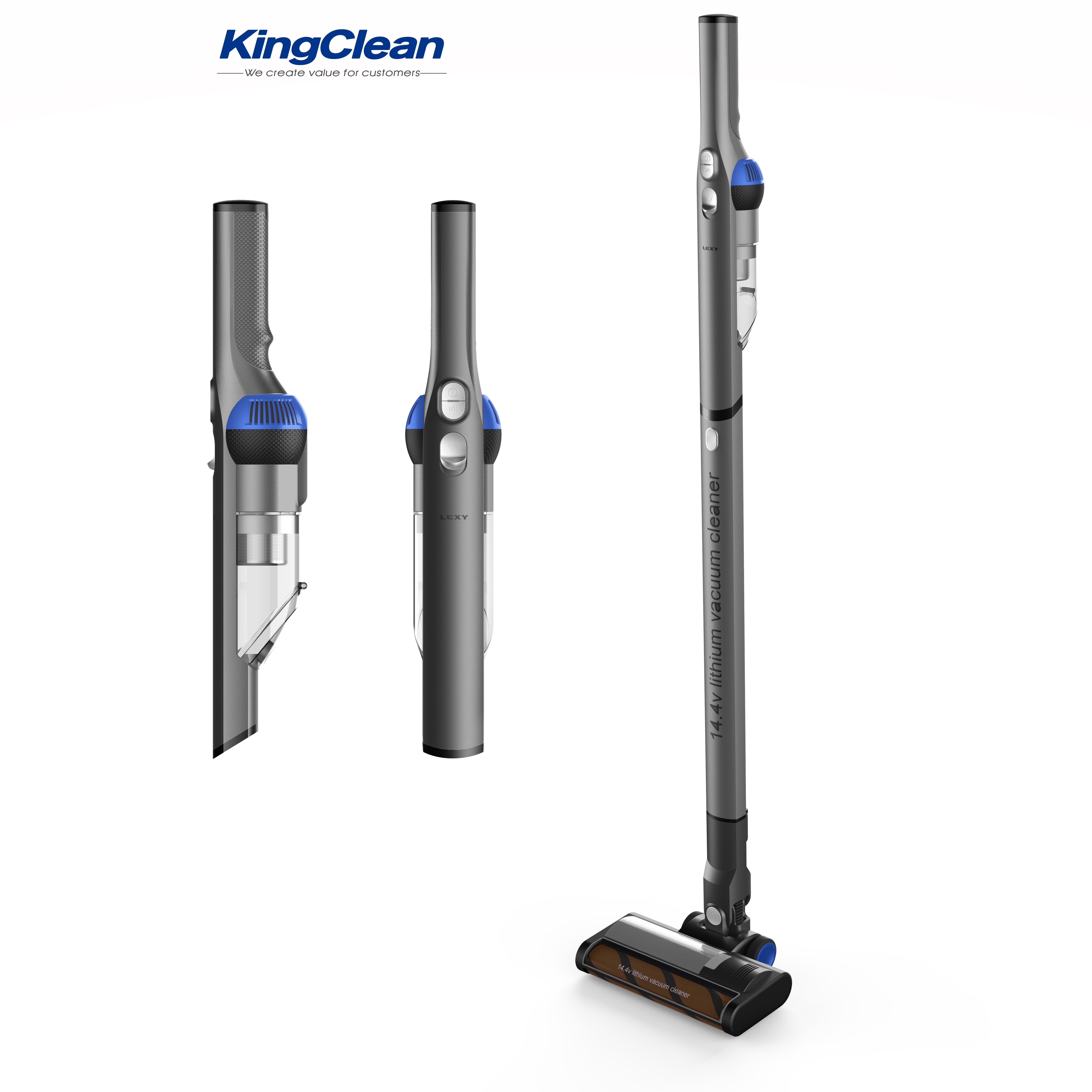 Cordless Stick Vacuum Cleaner with 14.4V Lithium Battery