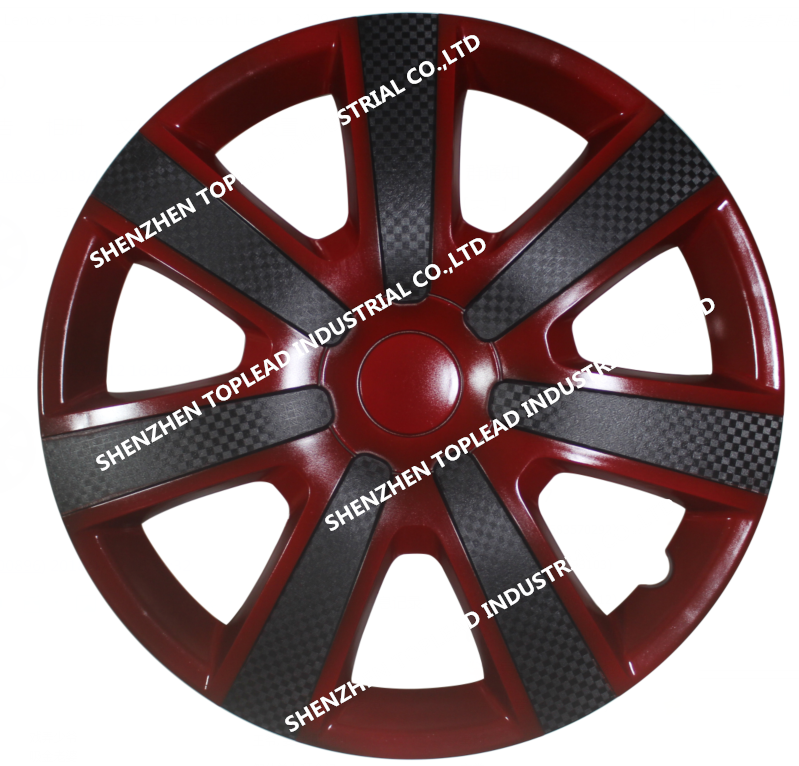 New Mold ! Bi-Color PP/ABS carbon fiber Car Wheel Center Rims ,13 14 15 inch Black and Blu - Image 2