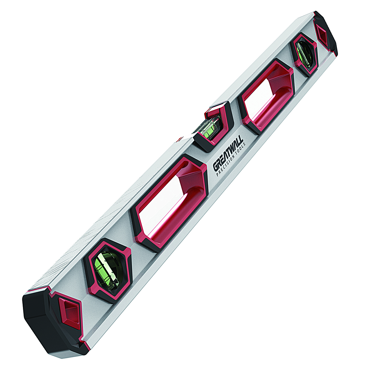 New product in 2020 high accuracy aluminum magnetic spirit level with rubber handle - Image 2