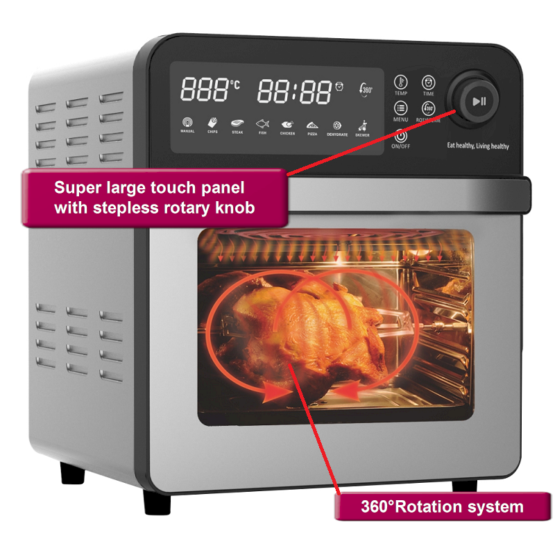 Digital touch control panel and rotation features