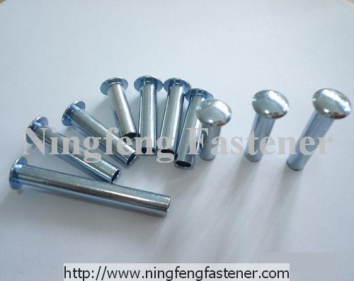 Semi-Tubular Metal Rivet