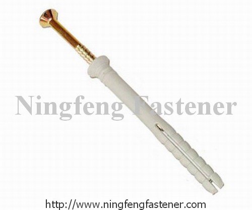 Hammer Drive Anchor Zinc-Plated Steel Screw with Nylon Body