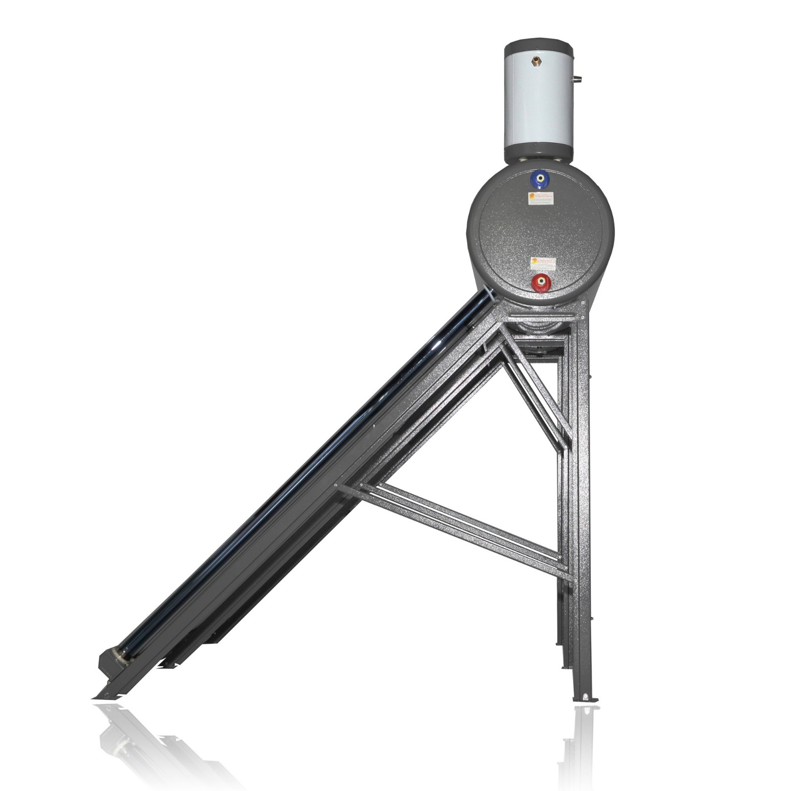 Non-Pressurized Solar Water Heater with Evacuated Tubes
