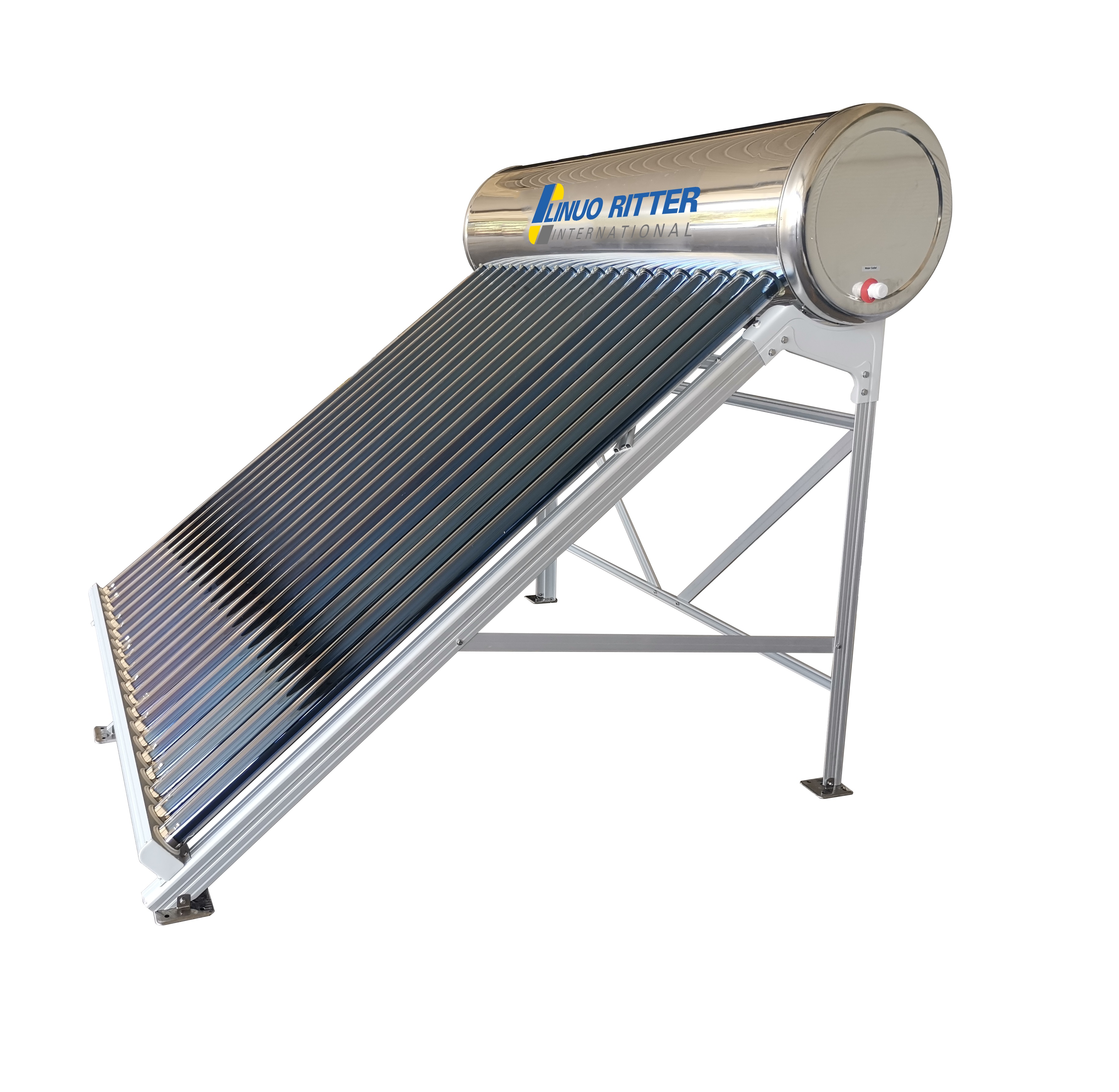 Non pressurized solar water heater with vacuum tubes 300L - Image 2