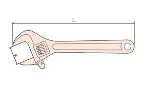 Adjustable wrench jaw detail