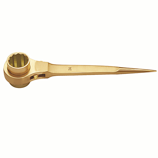 Non-Sparking Aluminum Bronze Ratchet Crowbar Wrench