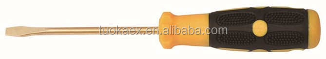 Close up of non-sparking screwdriver features