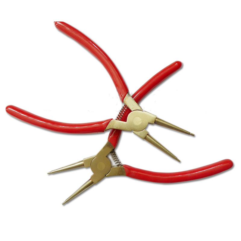 Non Sparking invisible spring pliers , circlip pliers , needle nose plier . external circlip . - Image 2