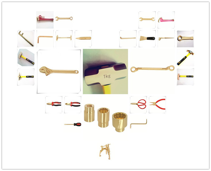Assorted non-sparking safety tools