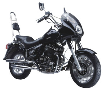 Cruiser Motorcycle with Passenger Backrest
