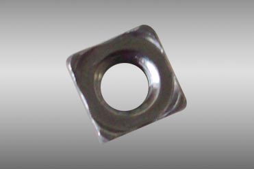 Square Metal Washer with Concave Central Hole