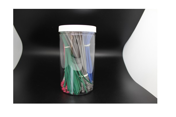 Close up of nylon cable ties