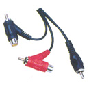RCA Male to Dual RCA Female Y-Splitter Cable