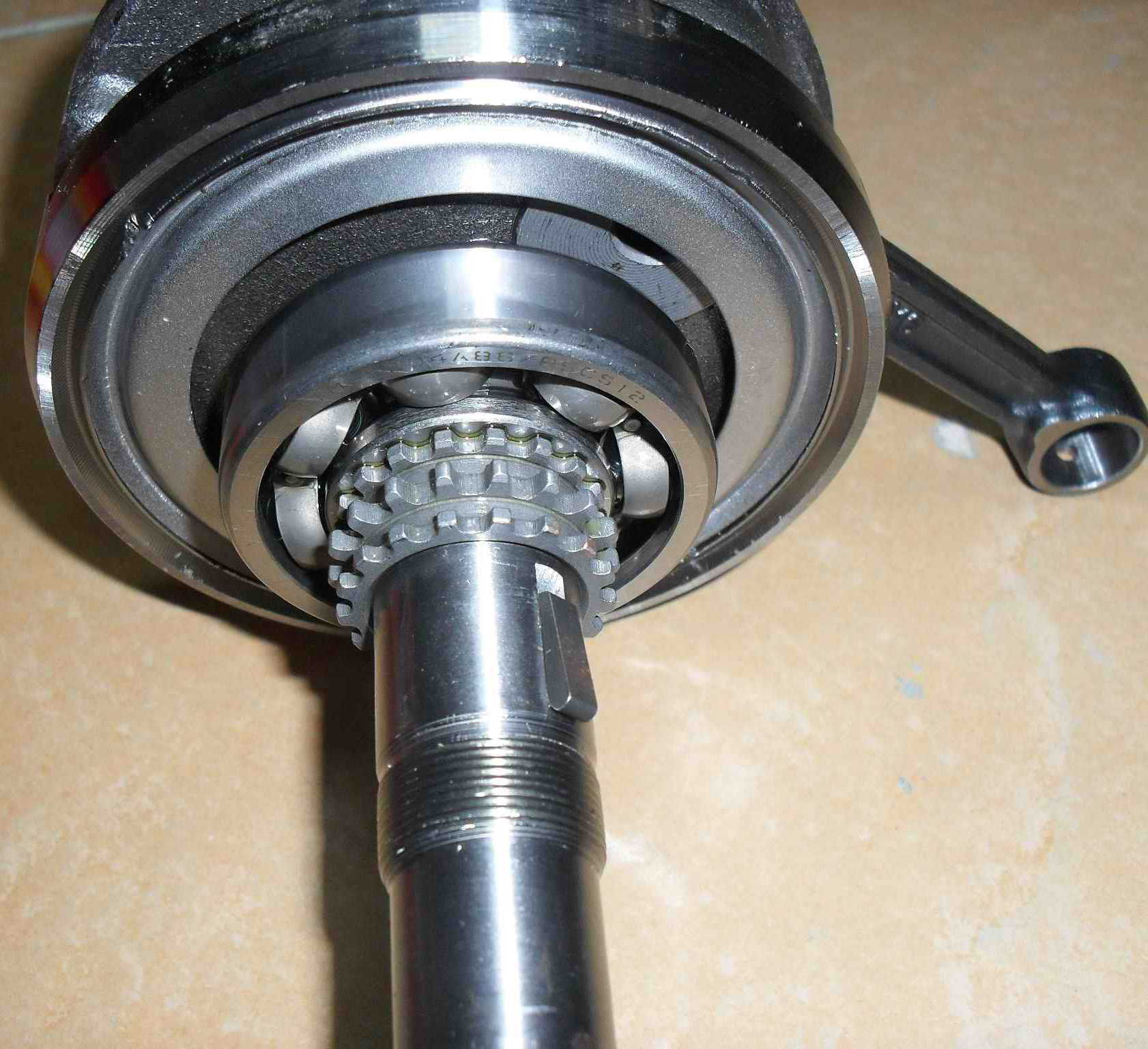 Motorcycle Crankshaft for Reduced Noise