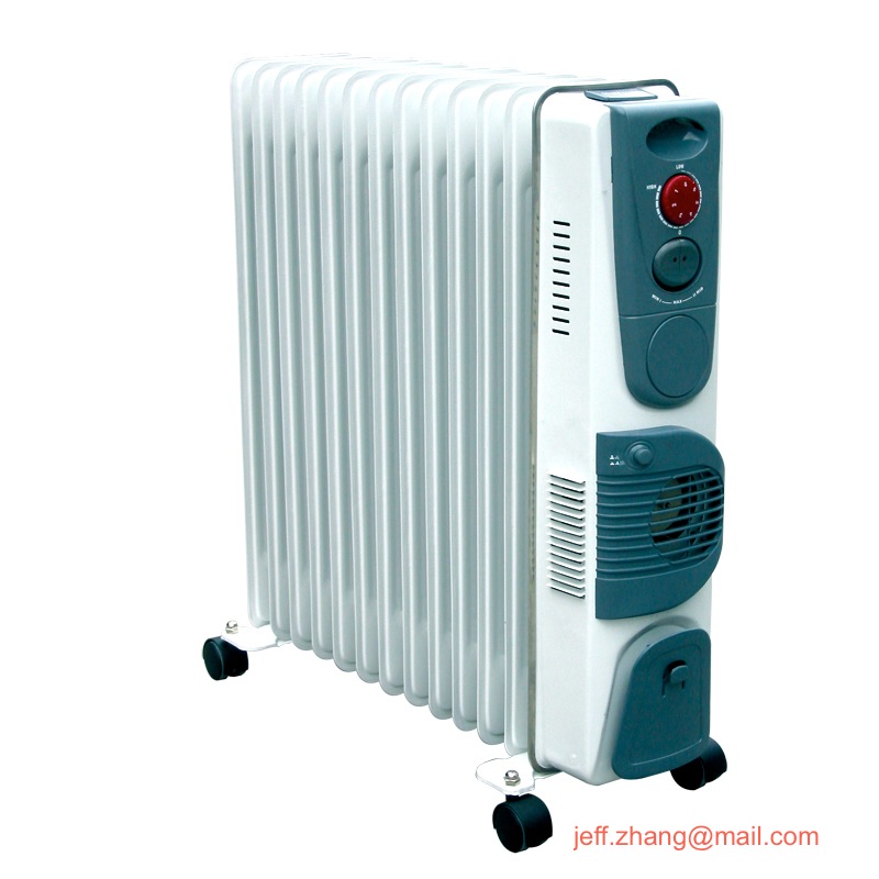 Oil-Filled Space Heater Radiator with Adjustable Thermostat