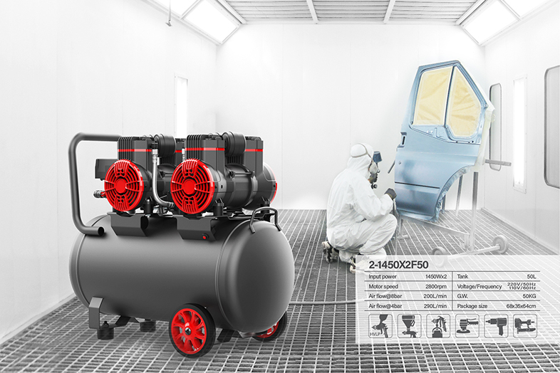 Oil-Free Air Compressor with 50L Tank