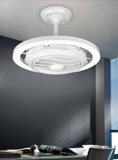 LED Pendant Ceiling Fan with Cage