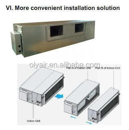Diagram showing separable indoor unit installation