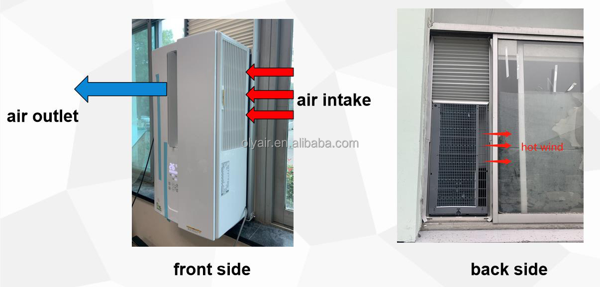 Diagram showing air intake and exhaust flow
