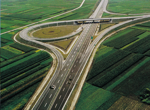 Highway Interchange Aerial View