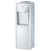 Freestanding Hot and Cold Water Dispenser with Storage Cabinet