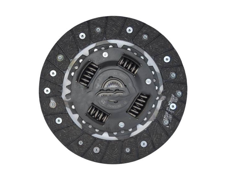 Close up of the clutch disc showing construction details