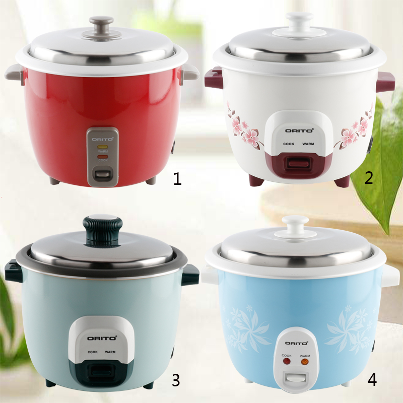 Various color options for the rice cooker