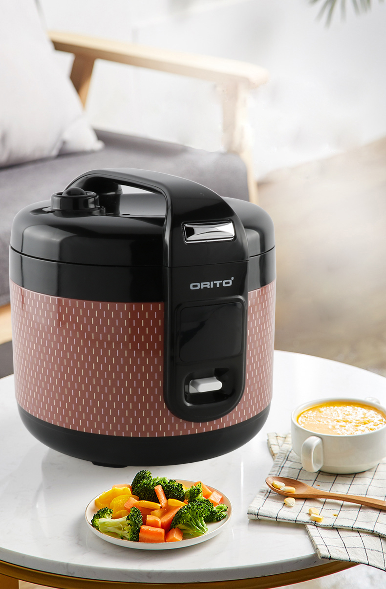 Rice cooker unit with lid open