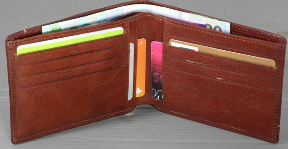 Leather Bi-Fold Wallet with Card Slots