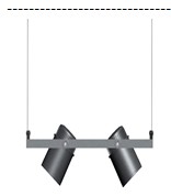 Adjustable Two-Spotlight Fixture