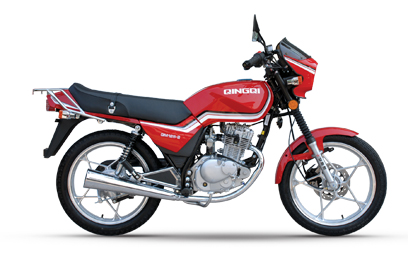 Red Urban Commuter Motorcycle with Chrome Accents