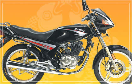 Motorcycle with Front Fairing and Rear Carrier