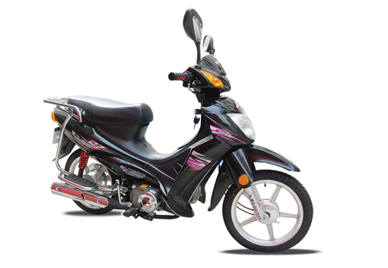 Step-Through Motorcycle with Luggage Rack