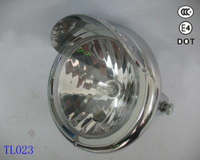 Classic Chrome Motorcycle Headlight Assembly