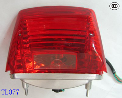 Motorcycle Tail Light Assembly with Chrome Base